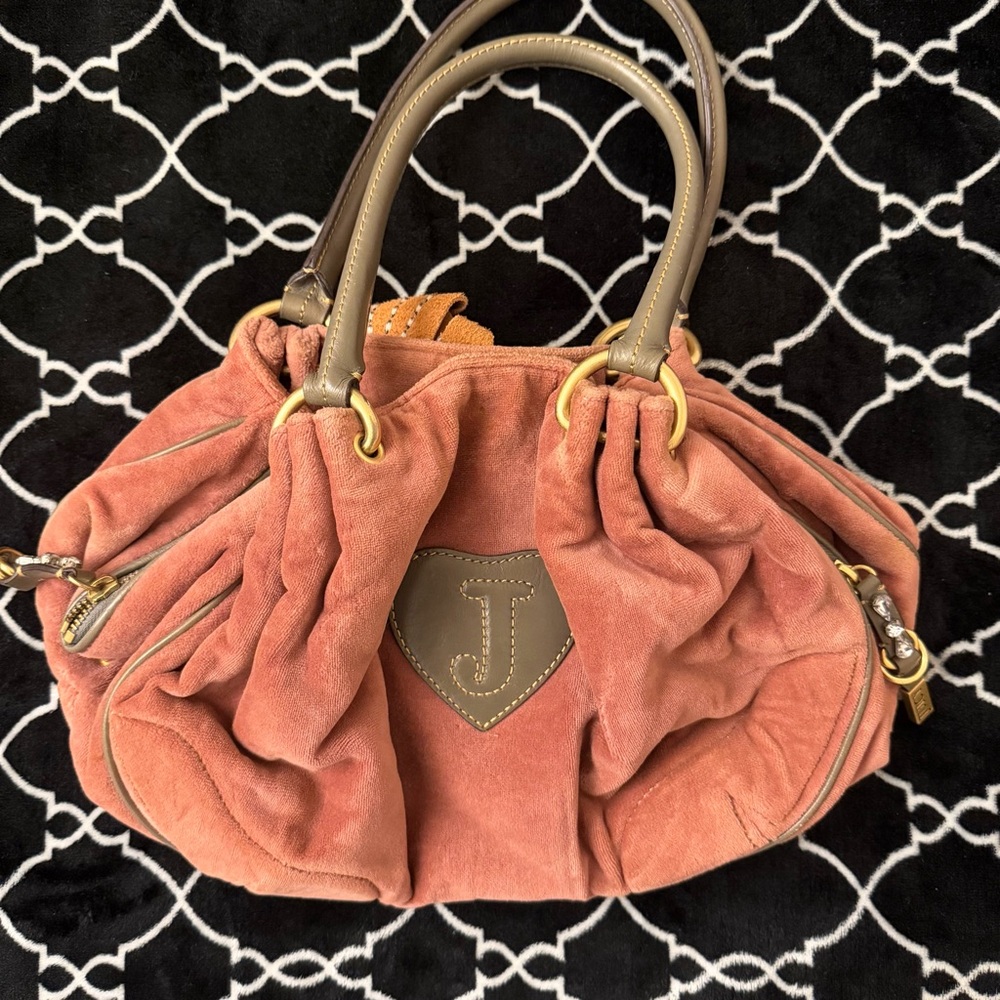 Vintage Juicy Couture Pink Suede Purse Bag